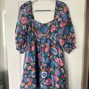 Floral Puff Sleeve Women's dress